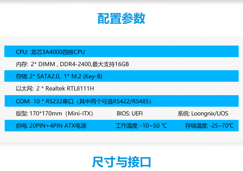 龍芯3A4000工控主板GM-M3A4(圖2) 龍芯3A4000工控主板GM-M3A4(圖2)