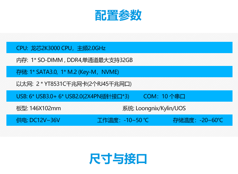 龍芯2K3000工控主板GM-S301K(圖2) 龍芯2K3000工控主板GM-S301K(圖2)